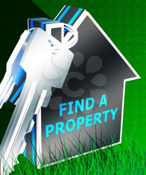 Find A Property Keys Shows Home Search 3d Rendering