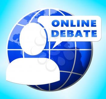 Online Debate Shows Internet Dialog 3d Illustration