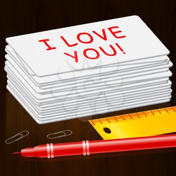 Love You Representing Loving Your Heart 3d Illustration