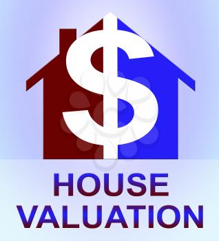 House Valuation Dollar Icon Means Current Price 3d Illustration
