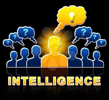 Intelligence People Representing Intellectual Capacity And Acumen 3d Illustration