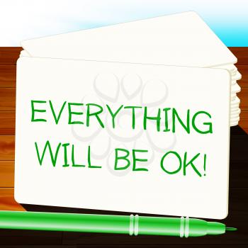 Everything Will Be Ok Card 3d Illustration