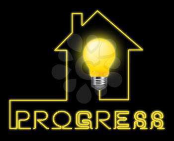 Progress Light Showing Improvement Growth And Advancement