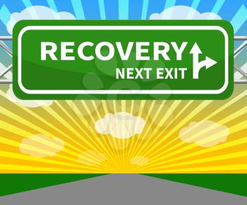 Recovery Sign Meaning Get Back 3d Illustration