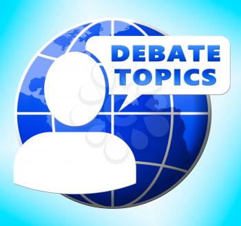 Debate Topics Shows Dialog Subjects 3d Illustration