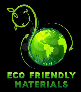 Eco Friendly Materials Showing Natural Resources 3d Illustration