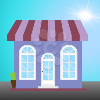 Shopping Store Means Sidewalk Business 3d Illustration