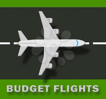 Budget Flights Plane Shows Special Offer 3d Illustration