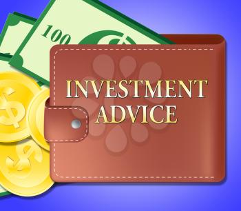 Investment Advice Wallet Meaning Invested Information 3d Illustration