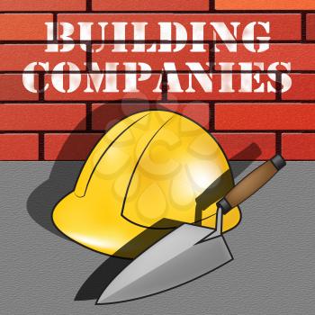 Building Companies Builder Hat Showing Housing Business 3d Illustration