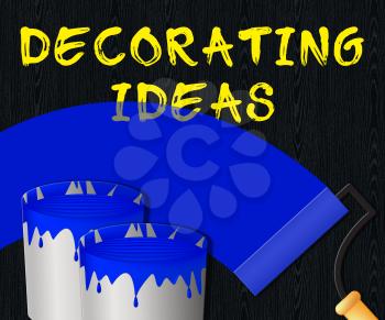 Decorating Ideas Paint Displays Decoration Advice 3d Illustration