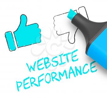 Website Performance Thumbs Up Displaying Quality Report 3d Illustration