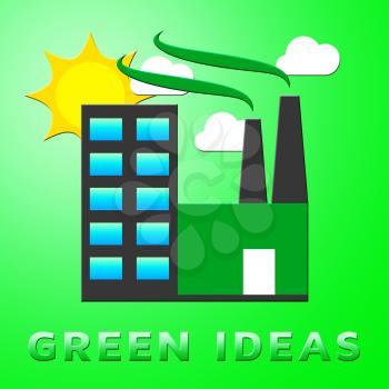 Green Ideas Factory Representing Eco Concepts 3d Illustration