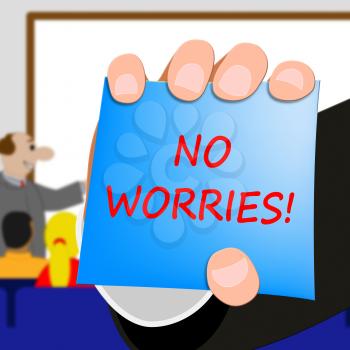 No Worries Showing Being Calm 3d Illustration