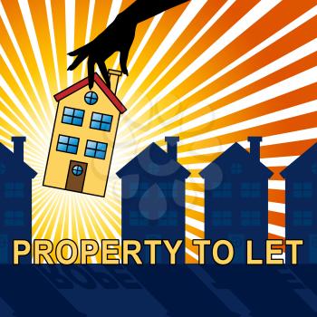PropertyTo Let House Shows For Rent 3d Illustration