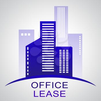 Office Lease Skyscrapers Describing Real Estate Buildings 3d Illustration