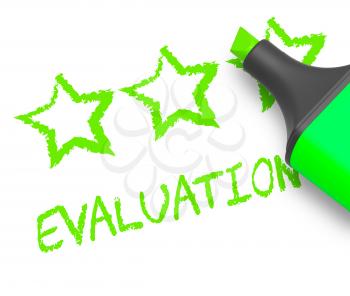 Evaluation Stars Displays Estimation And Evaluating 3d Illustration