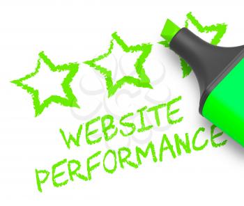 Website Performance Stars Means Quality Report 3d Illustration