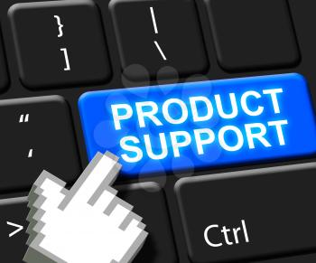 Product Support Key Showing Online Assistance 3d ILlustration