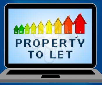 Property To Let Laptop Representing For Rent 3d Illustration
