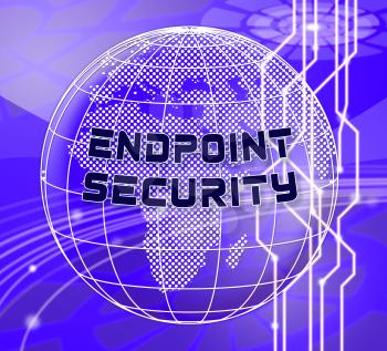 Endpoint Security Safe System Shows Safeguard Against Virtual Internet Threat - 3d Illustration