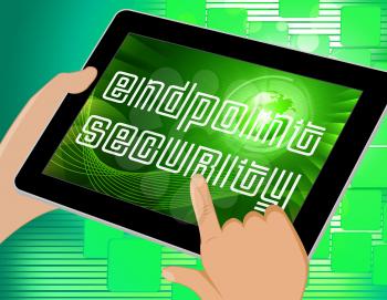 Endpoint Security Safe System Shows Safeguard Against Virtual Internet Threat - 3d Illustration