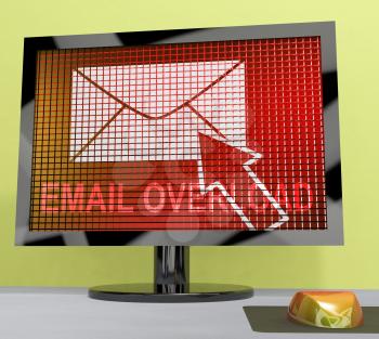 Email Overload Spam Communication Stress 3d Rendering Shows Overwhelmed And Overworked From Electronic Mail 