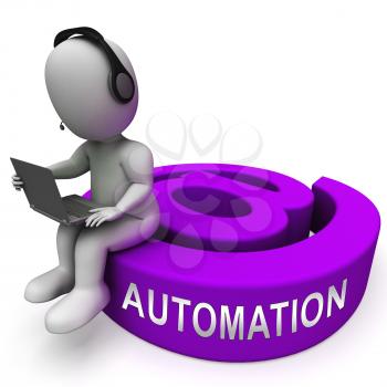 Email Automation Digital Marketing System 3d Rendering Shows Automated Process To Send Messages Using Electronic System