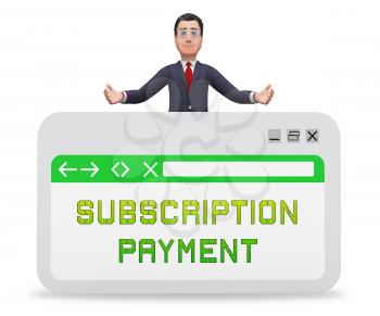 Subscription Payment Monthly Plan Schedule 3d Rendering Means Finance Schedule For Paying Software Or Purchases