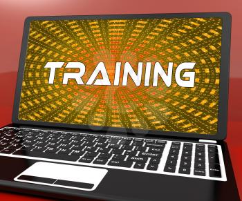 Cyber Training Virtual Web Class 3d Rendering Shows Online Learning Webinars Or Mentorship