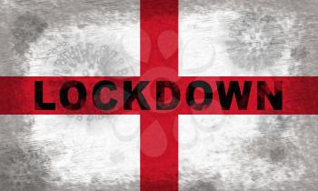 England lockdown preventing coronavirus spread or outbreak. Covid 19 English precaution to lock down virus infection - 3d Illustration