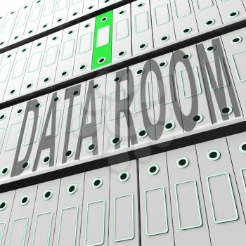 Virtual Data Room Bigdata Computing 3d Rendering Means Cloud Computing Servers And Database Virtualization