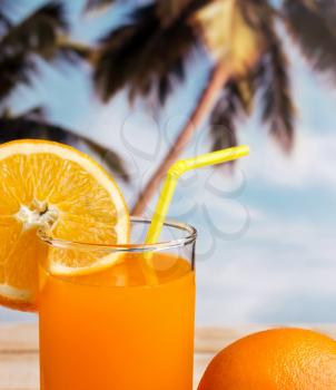 Orange Juice Fresh Indicating Tropical Fruit And Thirsty