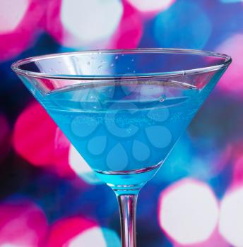 Blue Cocktail Meaning Glass Vodka And Alcohol