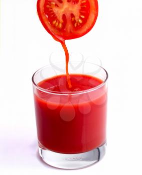 Glass Tomato Juice Showing Refreshing Thirsty And Refreshment