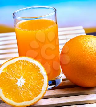 Orange Juice Squeezed Meaning Healthy Eating And Freshness