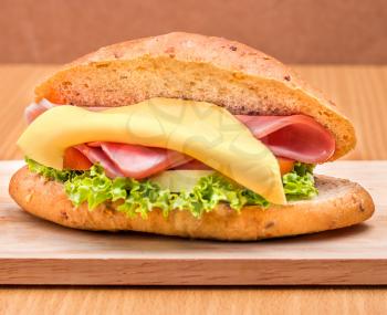 Cheese Ham Roll Showing Freshness Healthy And Rolls
