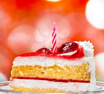 Birthday Cream Cake Showing Dessert Parties And Strawberry