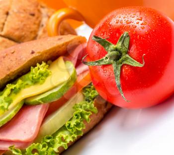 Salad Sandwich Roll Showing Rolls Bun And Delicatessen