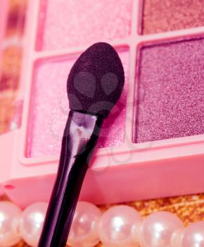 Eye Makeup Brush Showing Beauty Products And Makeups
