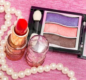 Cosmetics Makeup Representing Beauty Product And Make-Ups