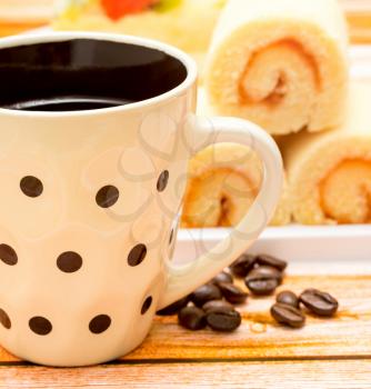 Delicious Hot Coffee Representing Coffees Cup And Espresso