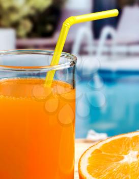 Orange Juice Beverage Indicating Citrus Fruit And Ripe