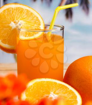Freshly Squeezed Orange Meaning Tropical Fruit And Ripe