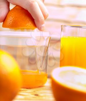 Orange Juice Fresh Representing Healthy Eating And Drinks