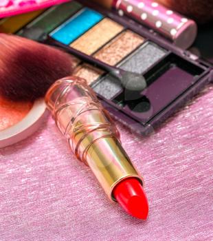 Cosmetic Makeups Meaning Beauty Products And Lipstick
