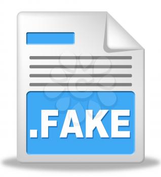 Fake News Computer Document Text Type 3d Illustration