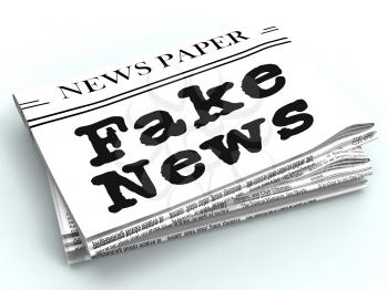 Fake News Headline On A Newspaper 3d Illustration