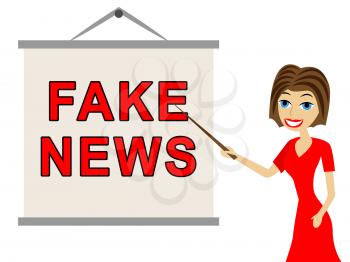 Fake News Message From A Woman Character 3d Illustration