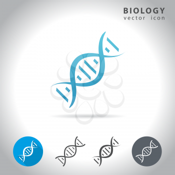 Biology icon set, collection of dna icons, vector illustration